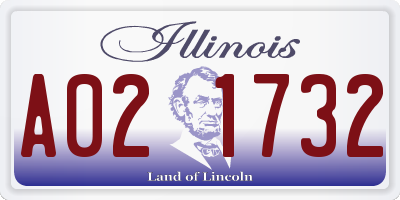 IL license plate A021732