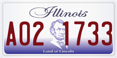 IL license plate A021733