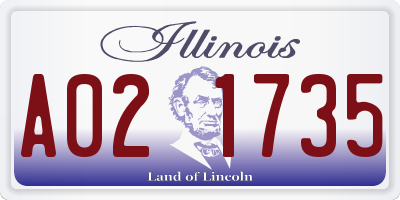 IL license plate A021735
