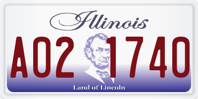 IL license plate A021740