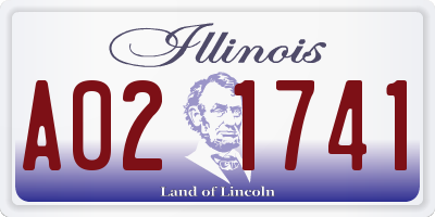 IL license plate A021741