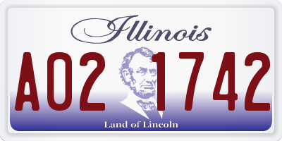IL license plate A021742