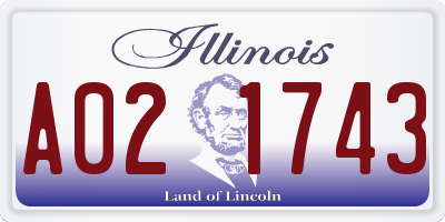 IL license plate A021743
