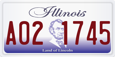 IL license plate A021745