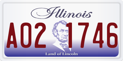 IL license plate A021746