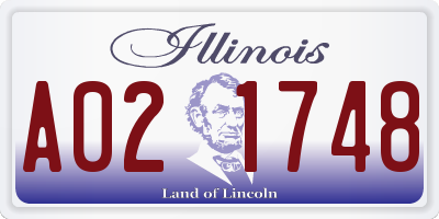 IL license plate A021748