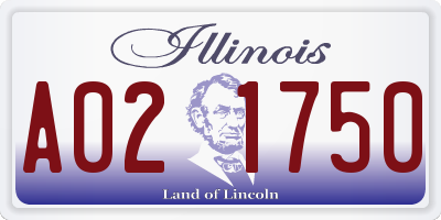 IL license plate A021750