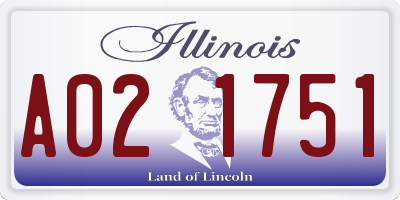 IL license plate A021751