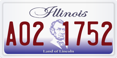 IL license plate A021752