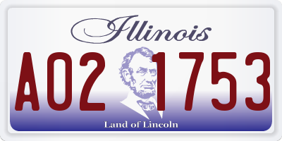 IL license plate A021753