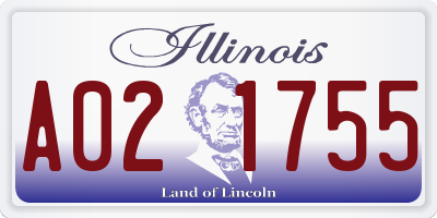IL license plate A021755