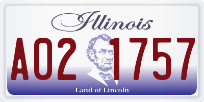 IL license plate A021757