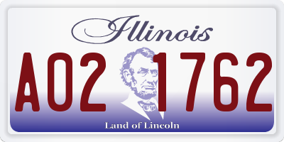 IL license plate A021762