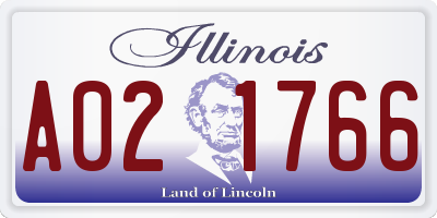 IL license plate A021766
