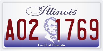 IL license plate A021769