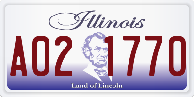 IL license plate A021770