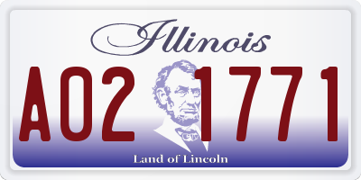 IL license plate A021771