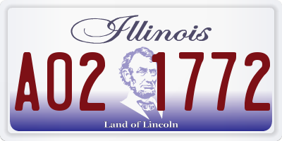 IL license plate A021772