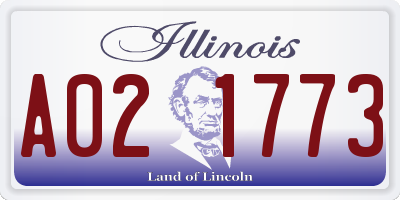 IL license plate A021773