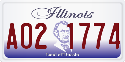 IL license plate A021774