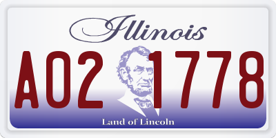 IL license plate A021778