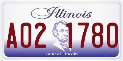 IL license plate A021780