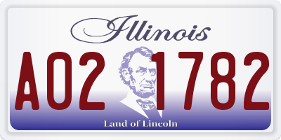 IL license plate A021782