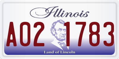 IL license plate A021783