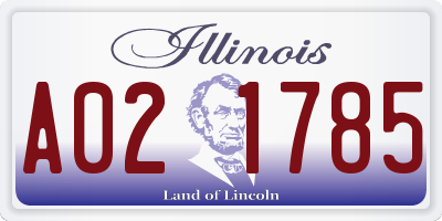 IL license plate A021785