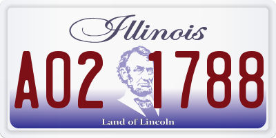 IL license plate A021788