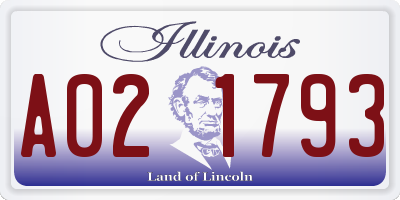 IL license plate A021793