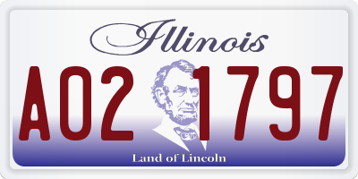IL license plate A021797