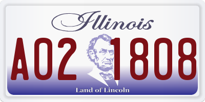 IL license plate A021808