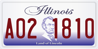 IL license plate A021810