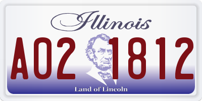 IL license plate A021812