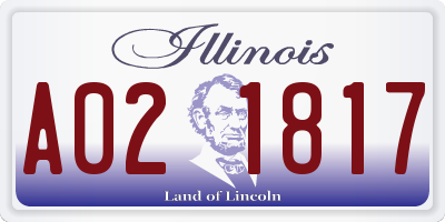 IL license plate A021817