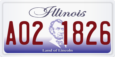 IL license plate A021826