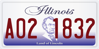 IL license plate A021832