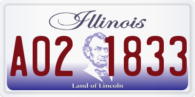 IL license plate A021833