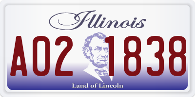 IL license plate A021838