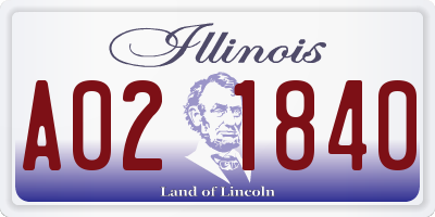 IL license plate A021840