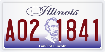 IL license plate A021841