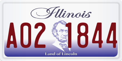 IL license plate A021844