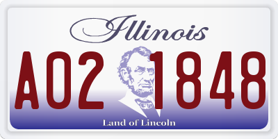 IL license plate A021848