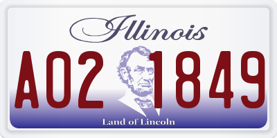 IL license plate A021849