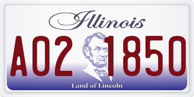IL license plate A021850