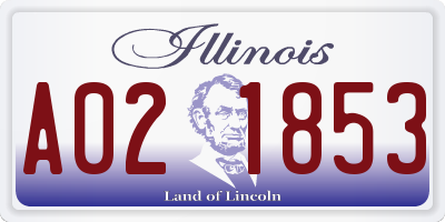 IL license plate A021853