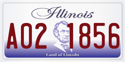 IL license plate A021856