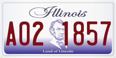 IL license plate A021857