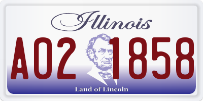 IL license plate A021858